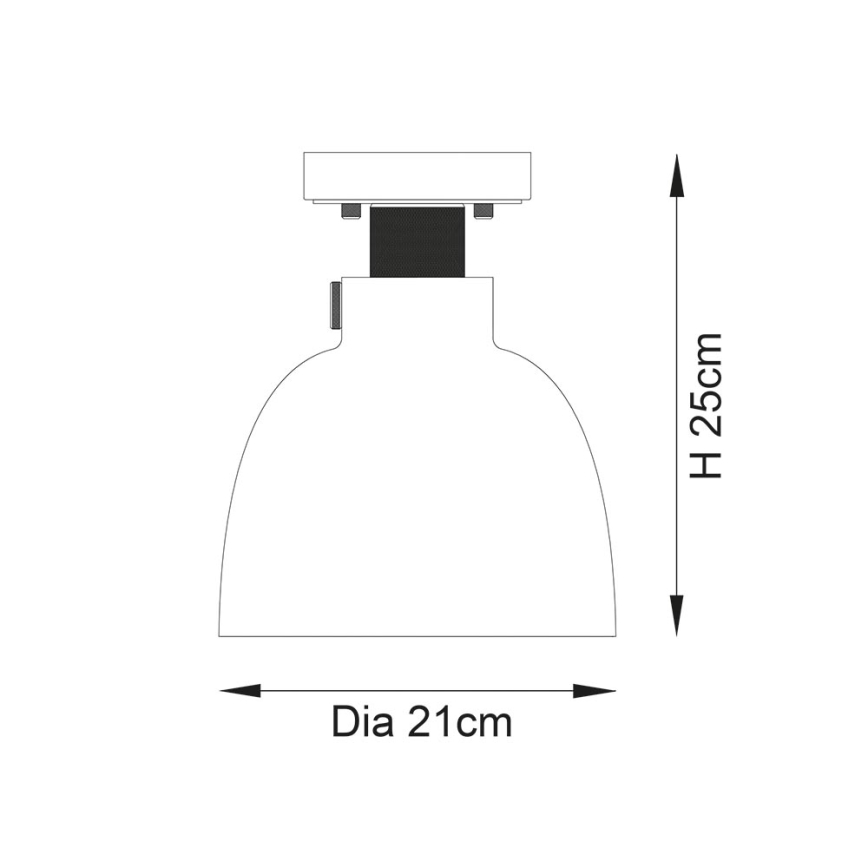 Endon 99106 - Loftlampe URBAN 1xE27/10W/230V sort/transparent