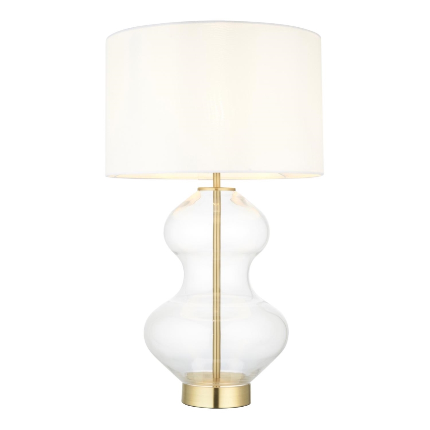 Endon 99110 - Dæmpbar bordlampe KELDA 1xE27/10W/230V hvid/guld