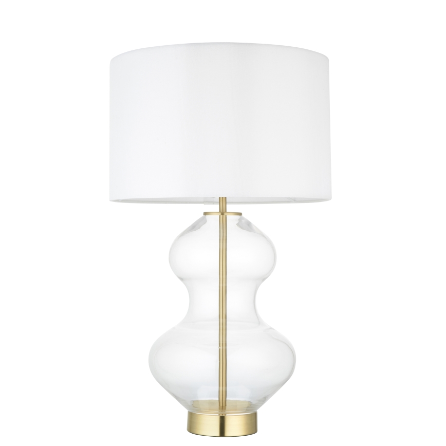 Endon 99110 - Dæmpbar bordlampe KELDA 1xE27/10W/230V hvid/guld