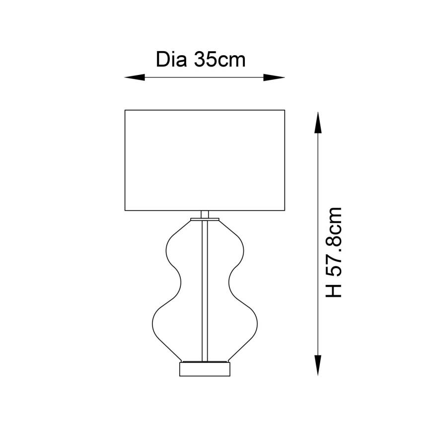 Endon 99110 - Dæmpbar bordlampe KELDA 1xE27/10W/230V hvid/guld