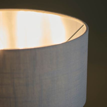 Endon 99149 - Bordlampe HIGHCLERE 3xE14/18W/230V grå/skinnende krom diameter 32 cm