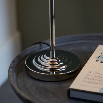 Endon 99149 - Bordlampe HIGHCLERE 3xE14/18W/230V grå/skinnende krom diameter 32 cm