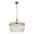Endon 99166 - Kædeophængt lysekrone MARIETTA 5xE14/7W/230V messing/klar