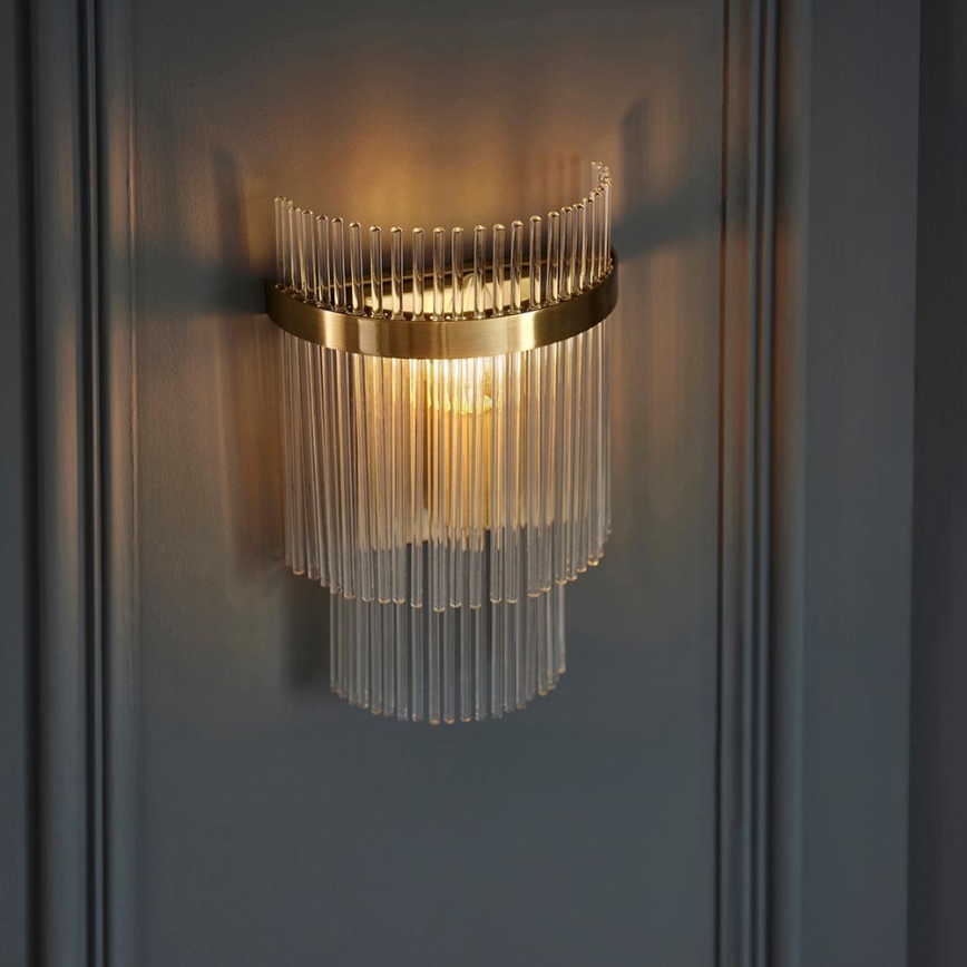 Endon 99168 - Væglampe MARIETTA 1xE14/6W/230V messing/transparent