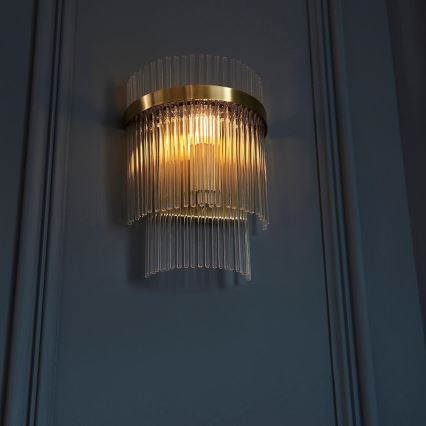 Endon 99168 - Væglampe MARIETTA 1xE14/6W/230V messing/transparent