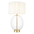 Endon 99292 - Dæmpbar bordlampe KELDA 1xE27/10W/230V creme/guld