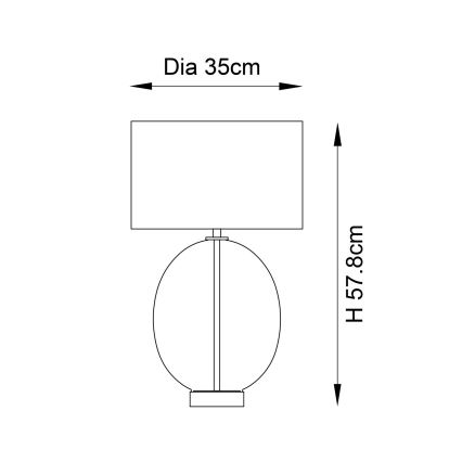 Endon 99292 - Dæmpbar bordlampe KELDA 1xE27/10W/230V creme/guld
