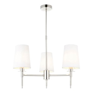 Endon 99455 - Loftlampe på stang 3xE14/6W/230V blank krom/hvid