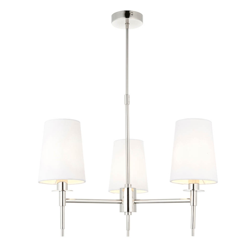 Endon 99455 - Loftlampe på stang 3xE14/6W/230V blank krom/hvid