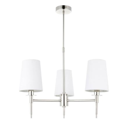 Endon 99455 - Loftlampe på stang 3xE14/6W/230V blank krom/hvid