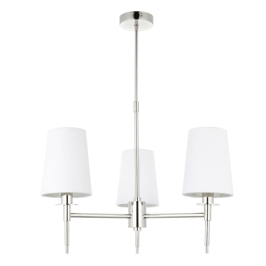 Endon 99455 - Loftlampe på stang 3xE14/6W/230V blank krom/hvid