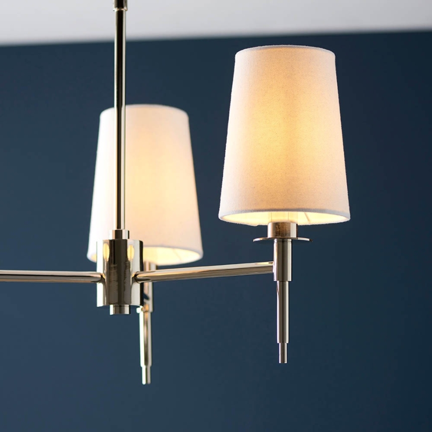 Endon 99455 - Loftlampe på stang 3xE14/6W/230V blank krom/hvid