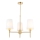 Endon 99456 - Pendellampe på stang 3xE14/6W/230V guld/hvid