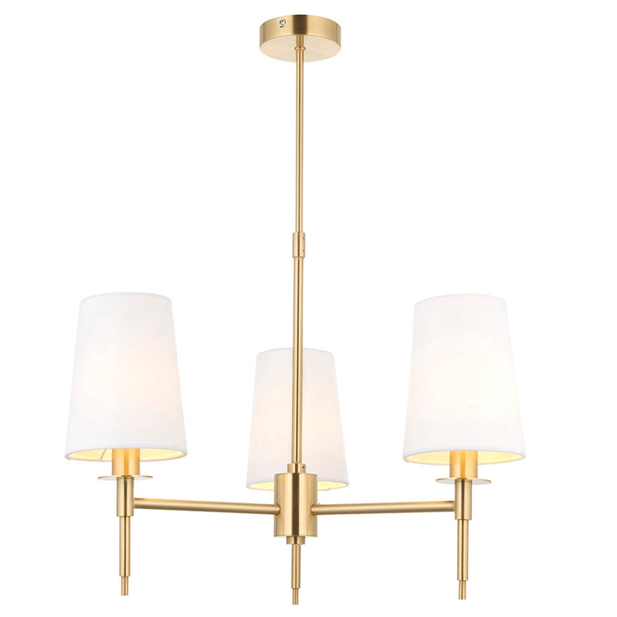Endon 99456 - Pendellampe på stang 3xE14/6W/230V guld/hvid