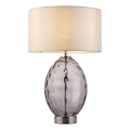 Endon 99581 - Dæmpbar bordlampe ERIN 1xE27/10W/230V cremefarvet/mat krom/røget sort