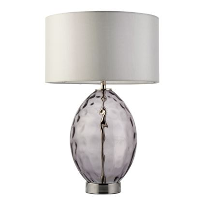 Endon 99581 - Dæmpbar bordlampe ERIN 1xE27/10W/230V cremefarvet/mat krom/røget sort