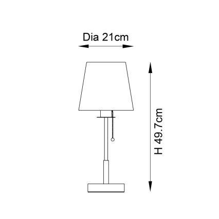 Endon 99596 - Bordlampe 1xE27/10W/230V hvid/blank krom