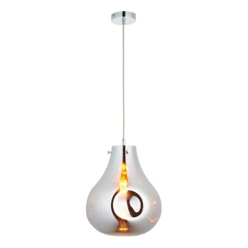 Endon 99788 - Pendel med kabel EUROPA 1xE27/10W/230V røget sort
