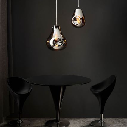 Endon 99788 - Pendel med kabel EUROPA 1xE27/10W/230V røget sort