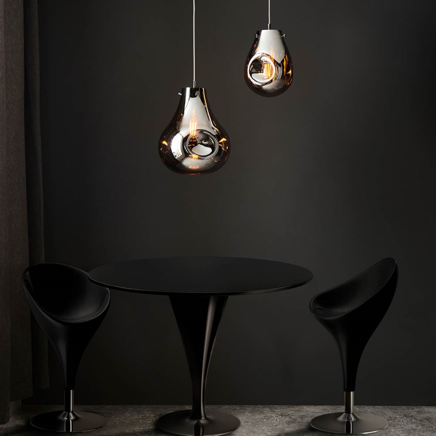 Endon 99788 - Pendel med kabel EUROPA 1xE27/10W/230V røget sort