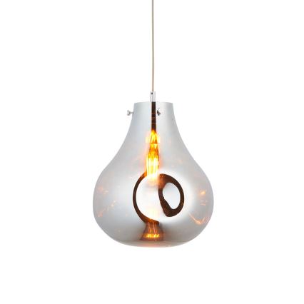Endon 99788 - Pendel med kabel EUROPA 1xE27/10W/230V røget sort