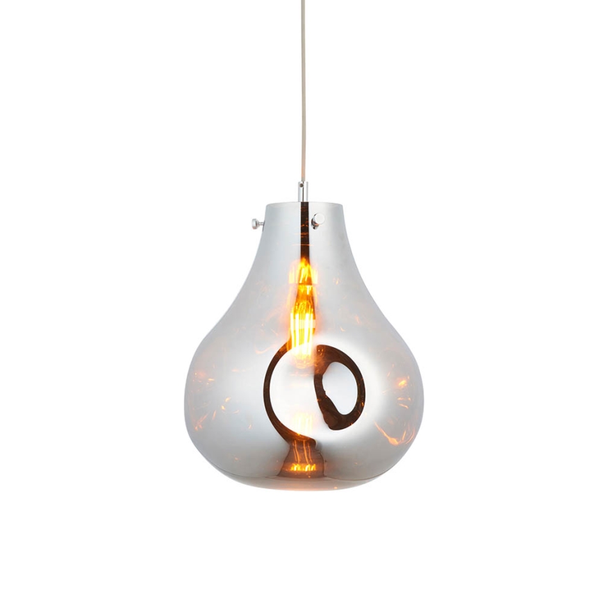Endon 99788 - Pendel med kabel EUROPA 1xE27/10W/230V røget sort