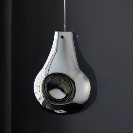 Endon 99788 - Pendel med kabel EUROPA 1xE27/10W/230V røget sort