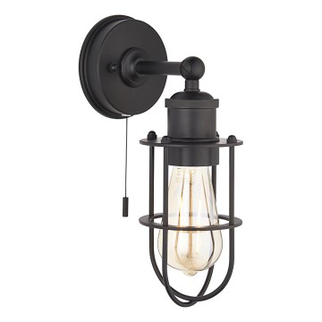 Endon 99948 - Badeværelses væglampe CREW 1xE27/6W/230V IP44, sort