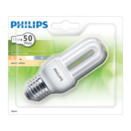 Energisparepære PHILIPS E27/11W/230V 2700K - GENIE