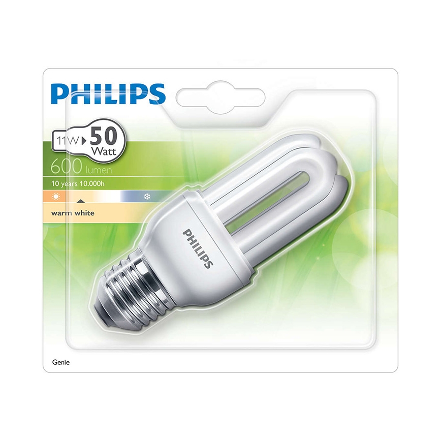 Energisparepære PHILIPS E27/11W/230V 2700K - GENIE