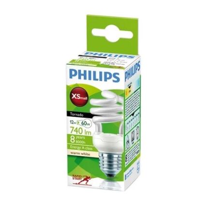 Energisparepære Philips TORNADO E27/12W/230V 2700K