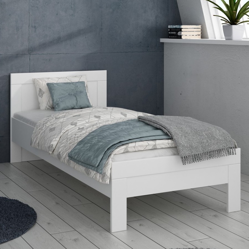 Enkelseng SNOWIE 90x200 cm hvid