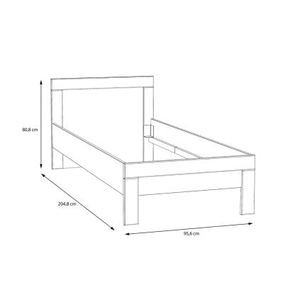 Enkelseng SNOWIE 90x200 cm hvid
