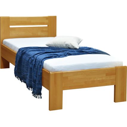 Enkeltseng AMBER 90x200 cm i lys valnød