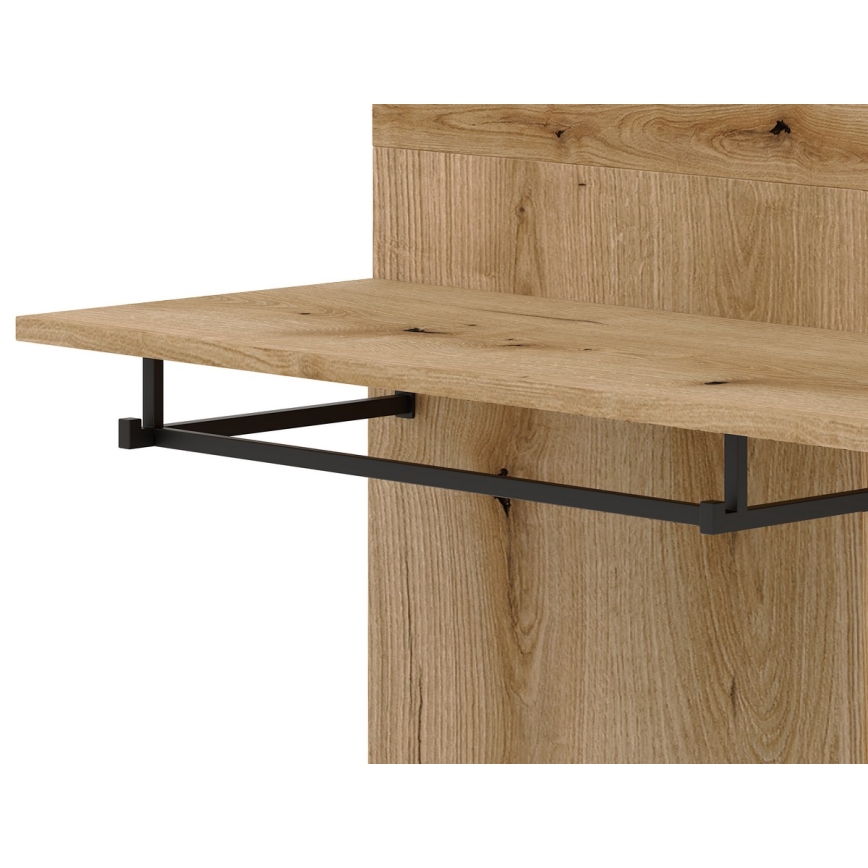 Entrémøbel med spejl SVEN, brun/grafit