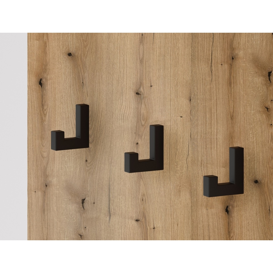 Entrémøbel med spejl SVEN, brun/hvid