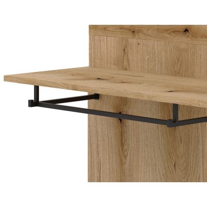 Entrémøbel med spejl SVEN, brun/hvid