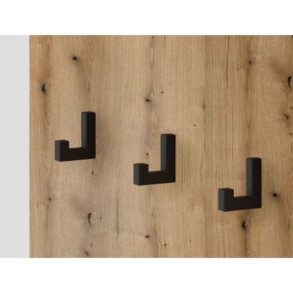 Entrémøbel med spejl SVEN, brun/hvid