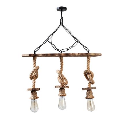 Erebos hængende lampe 3xE27/40W/230V brun