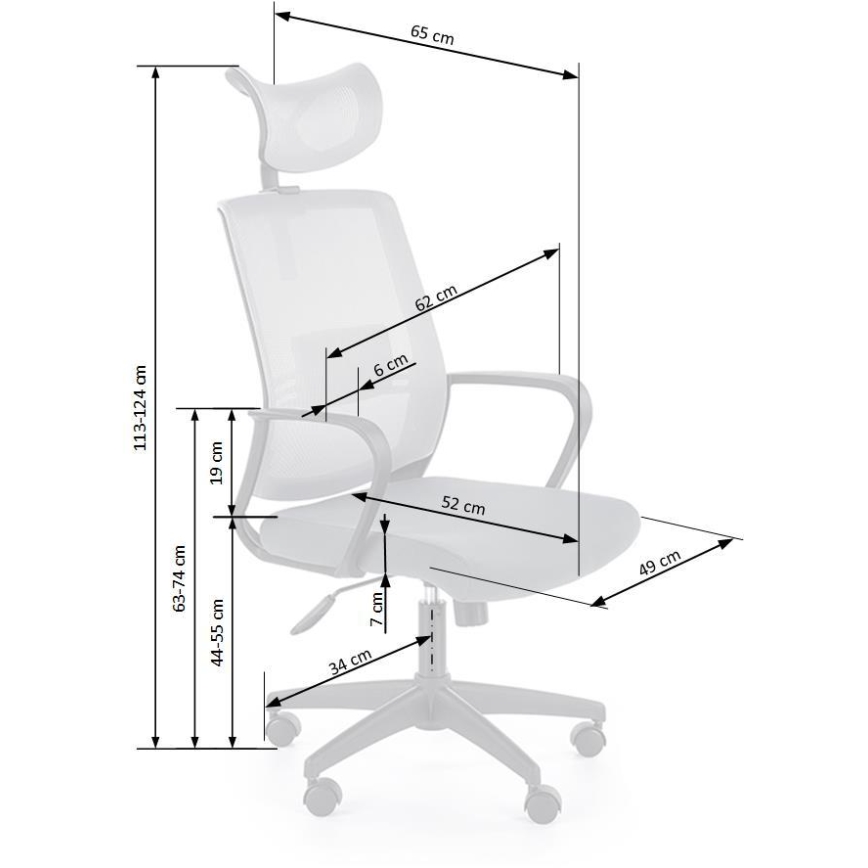 Ergonomisk kontorbord ARSEN grå