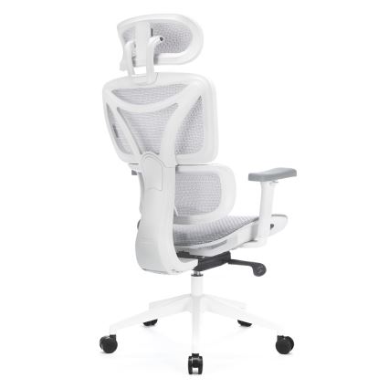 Ergonomisk kontorbord LEVANO grå/hvid/sort