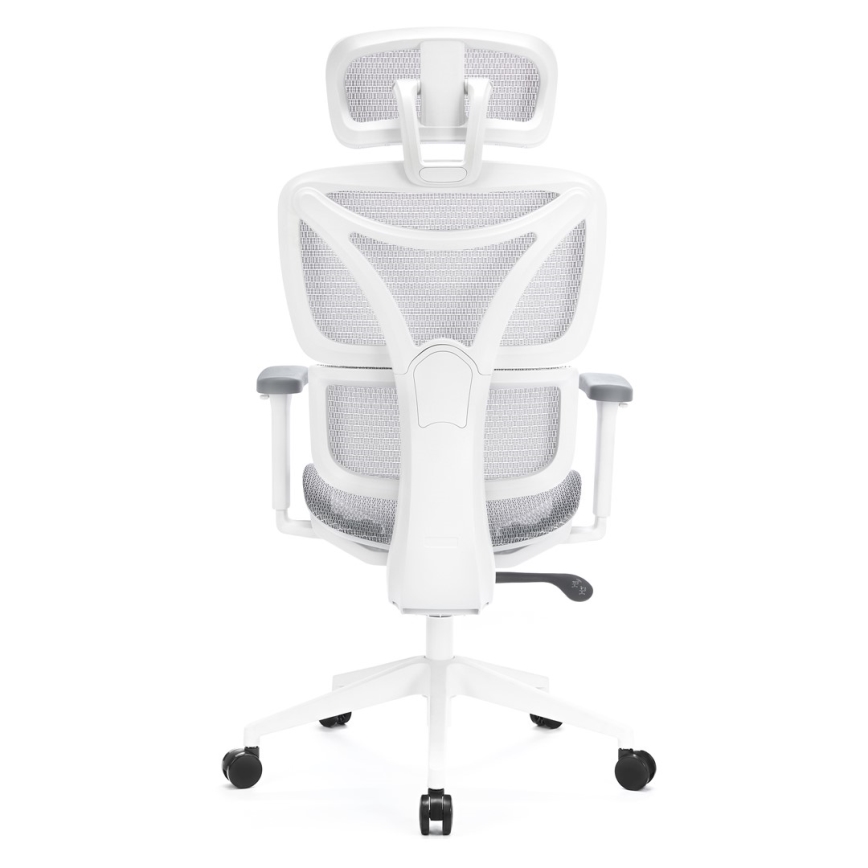 Ergonomisk kontorbord LEVANO grå/hvid/sort
