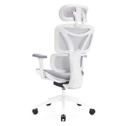 Ergonomisk kontorbord LEVANO grå/hvid/sort
