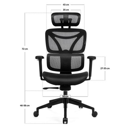 Ergonomisk kontorbord LEVANO sort