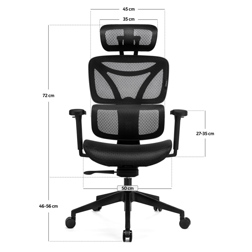 Ergonomisk kontorbord LEVANO sort