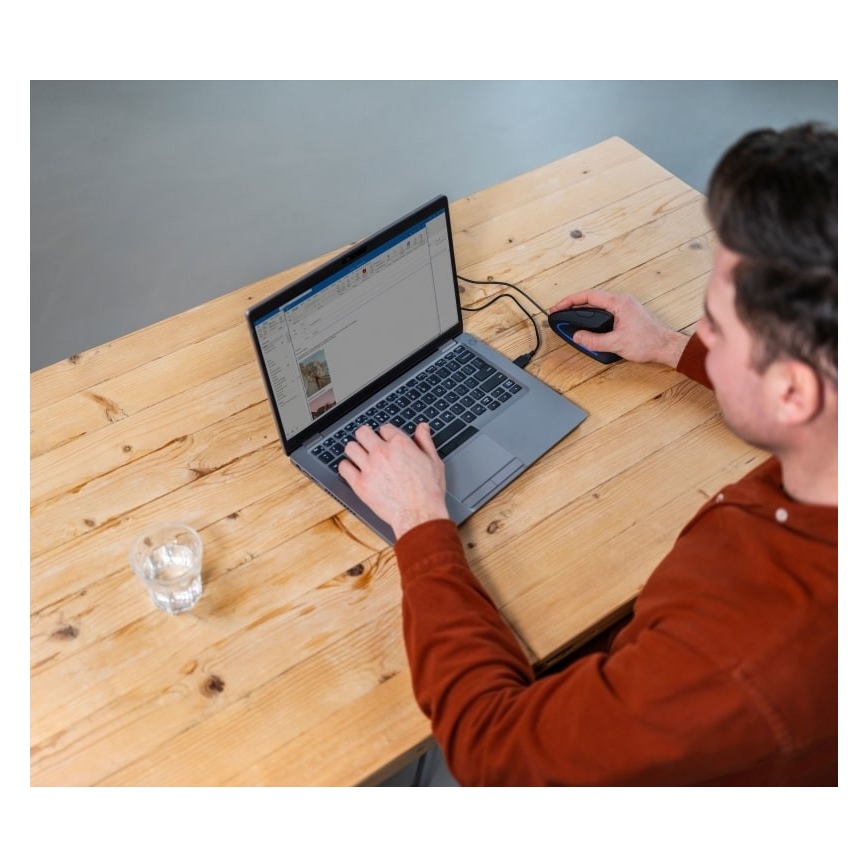 Ergonomisk mus 1000/1600 DPI 6 knapper