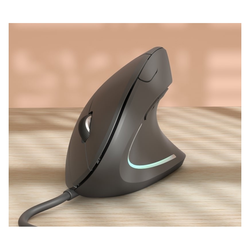 Ergonomisk mus 1000/1600 DPI 6 knapper