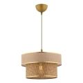 ERO pendellampe 1xE27/60W/230V brun/guld
