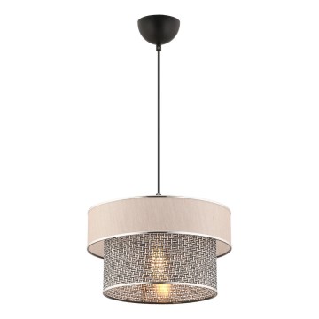 ERO pendellampe 1xE27/60W/230V creme/grå
