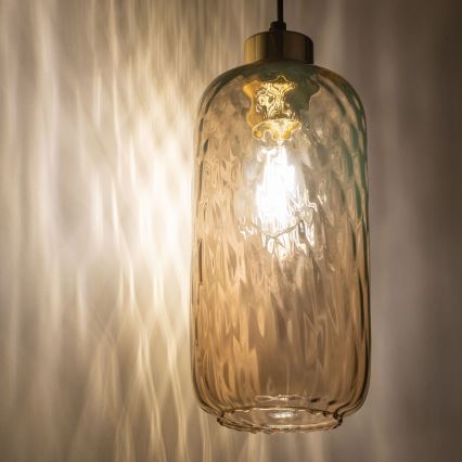 Erstatningsglas til KARO-lysekrone E27 Ø 14 cm, røgbrun